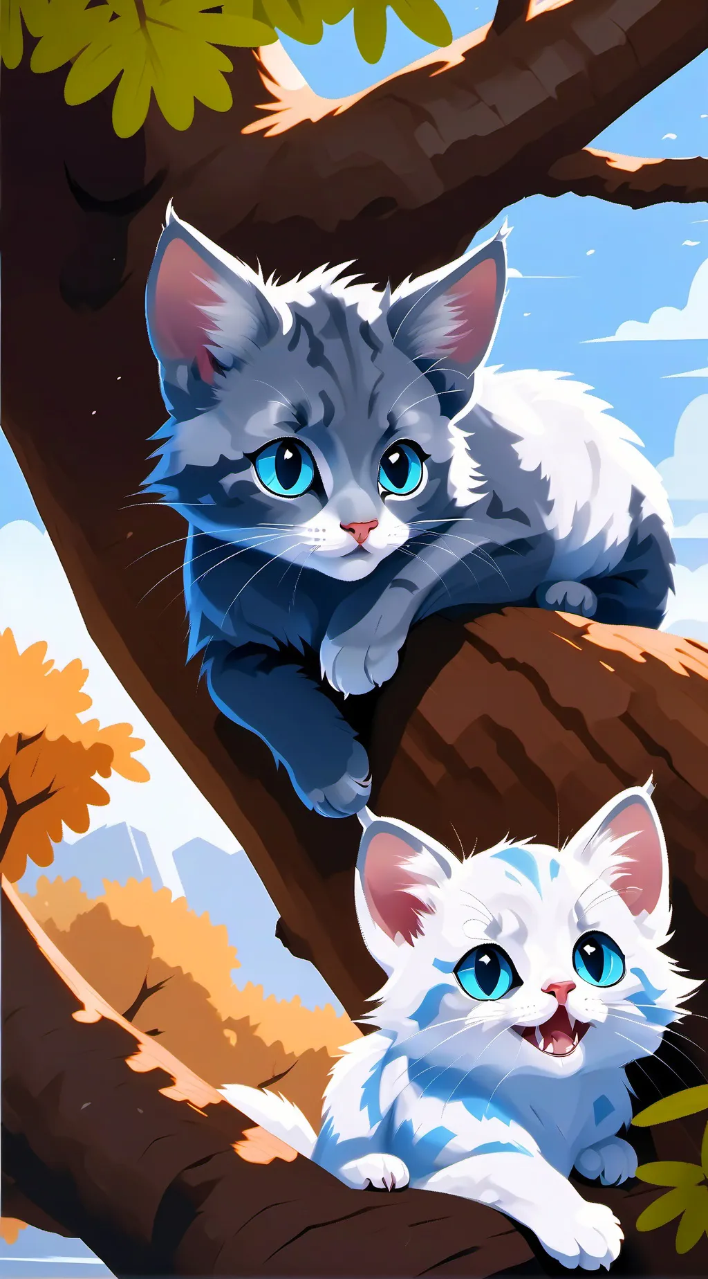 ai character: Bluefur,Snowfur background