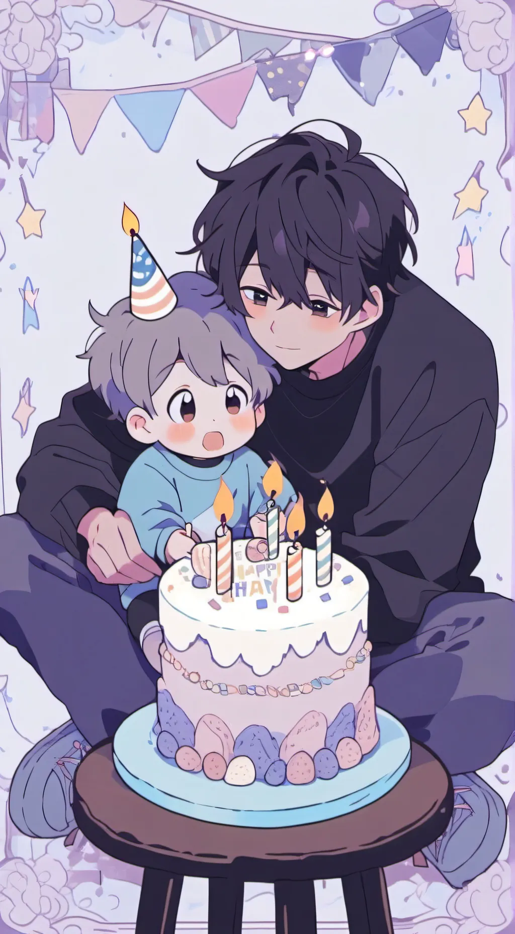 ai character: Dad love background