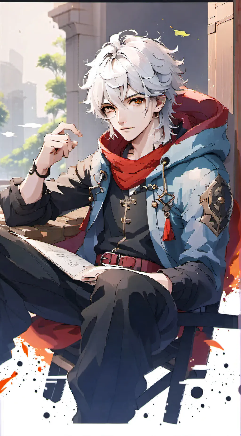 ai character: 😠sanemi x iguro🐍 background