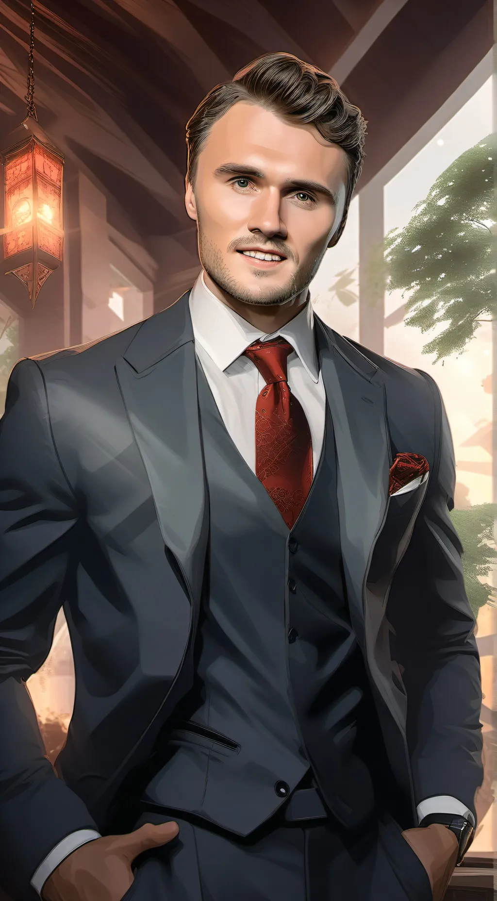 ai character: Charlie Kirk background