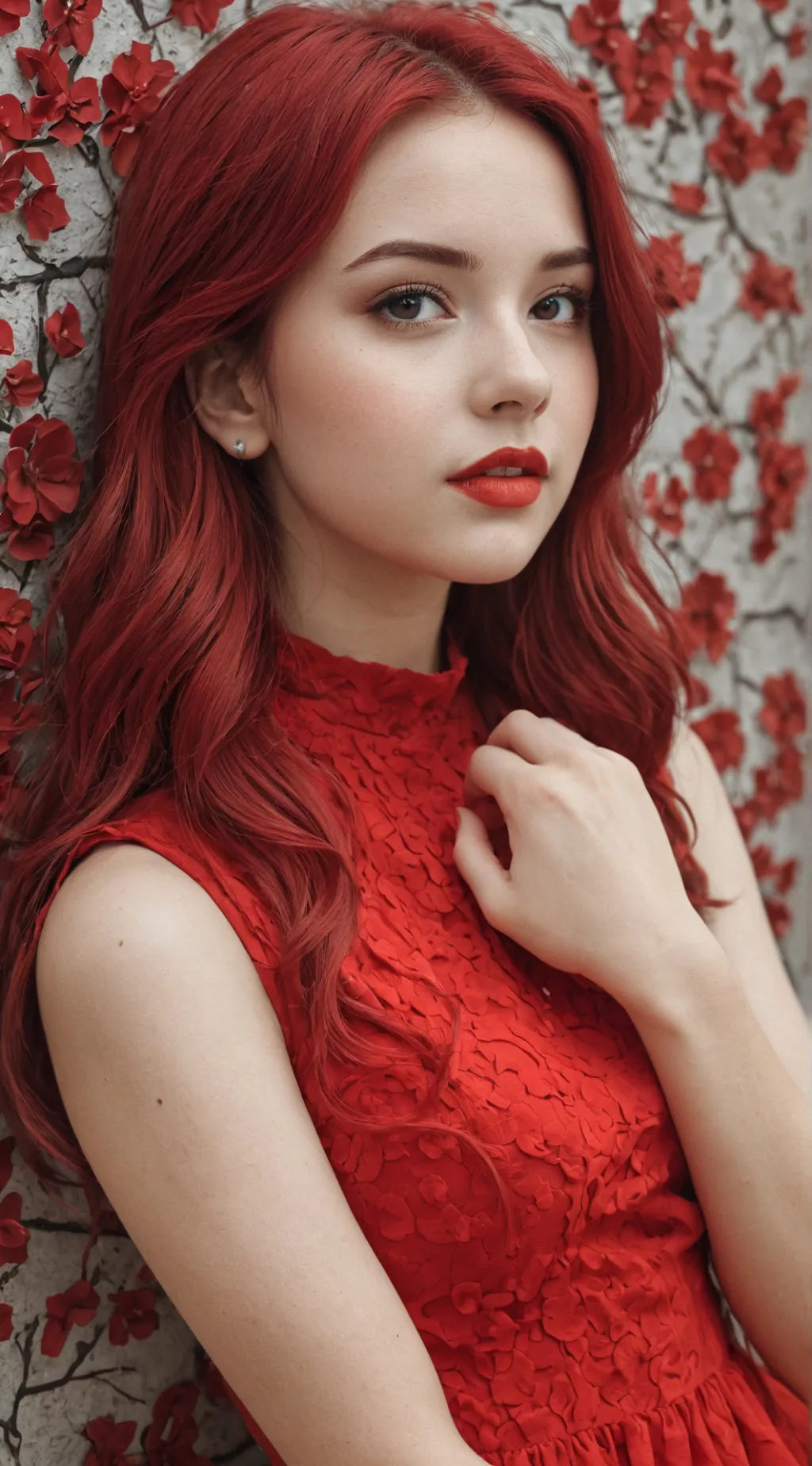 ai character: Red background