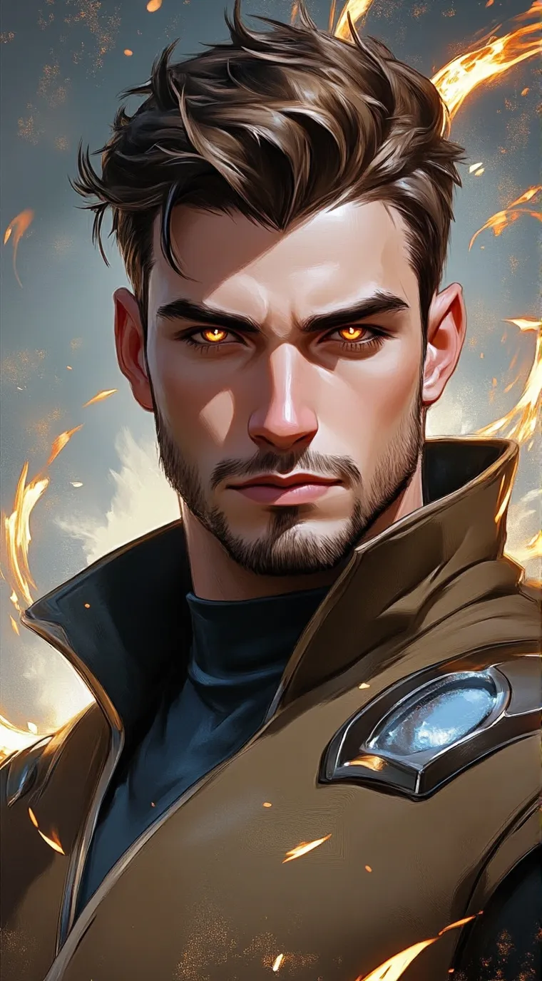 ai character: Brown  background