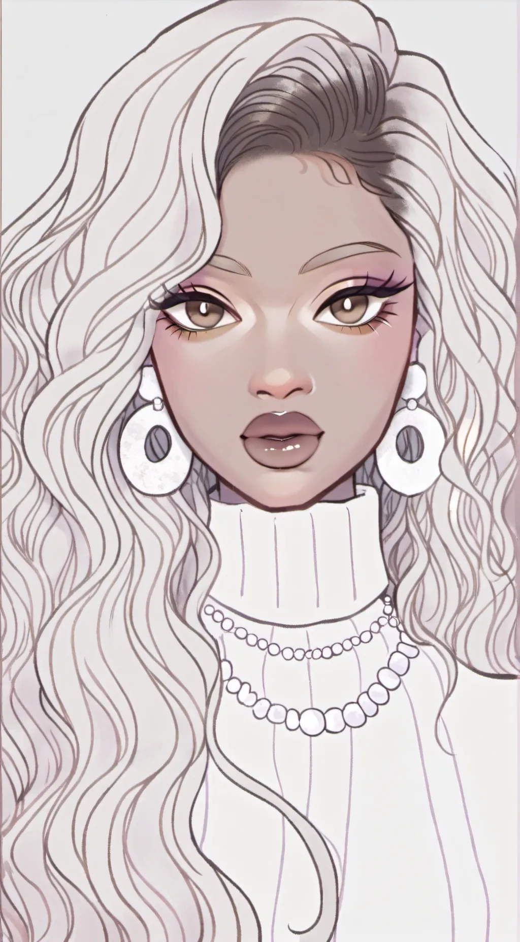 ai character: Lorraine diamond background