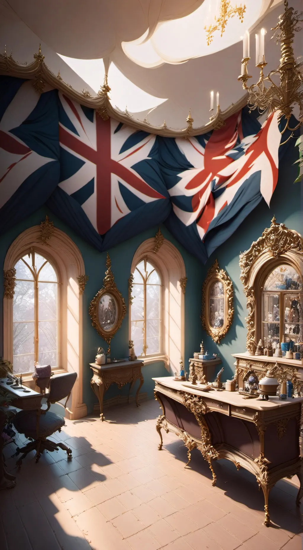 ai character: hair salon (royal) background