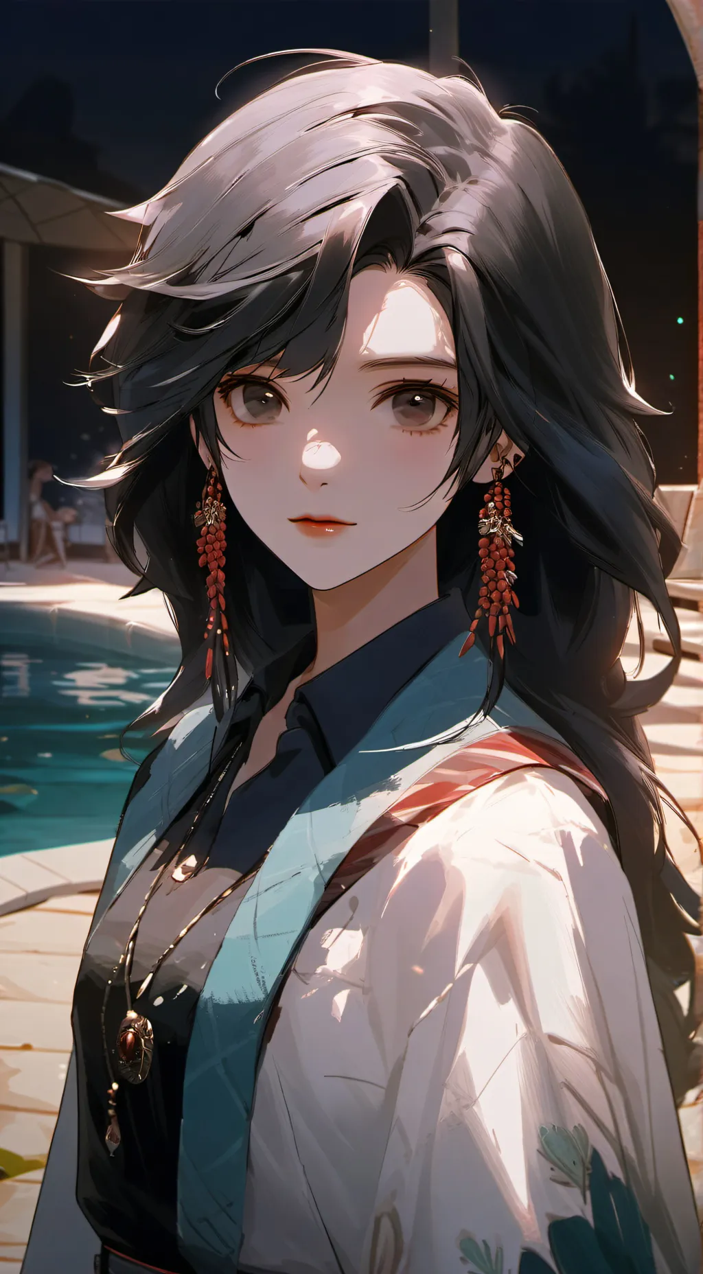 ai character: (+Pool Party+) background
