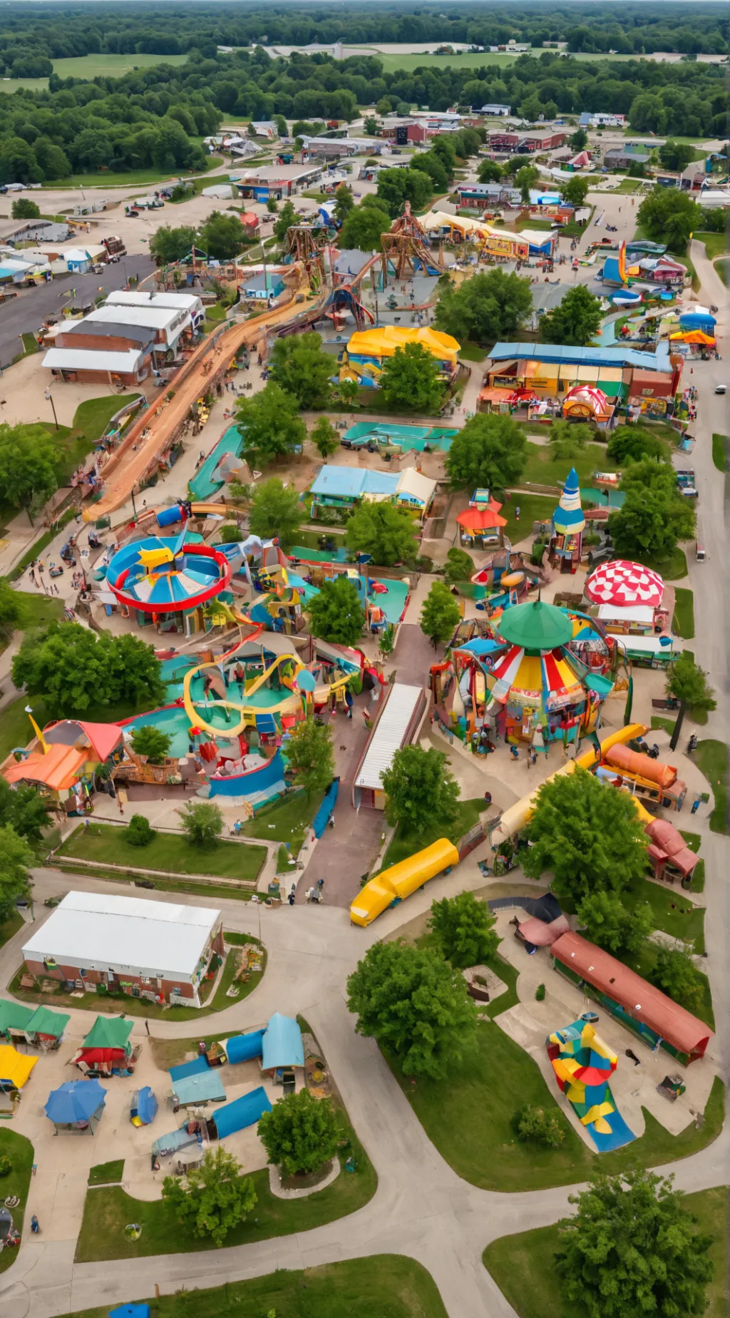 ai character: Dallas Theme park background