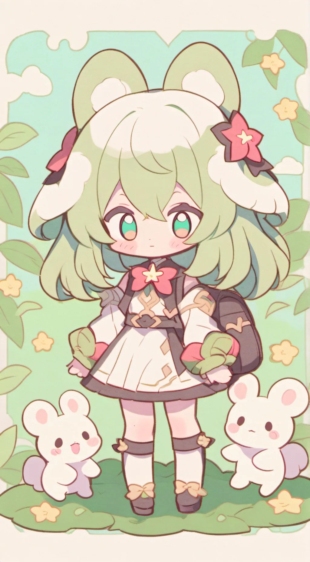 ai character: Jax and Ribbit  background