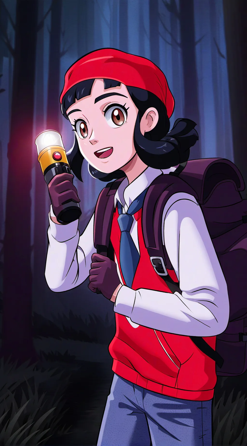 ai character: Lost camper  background