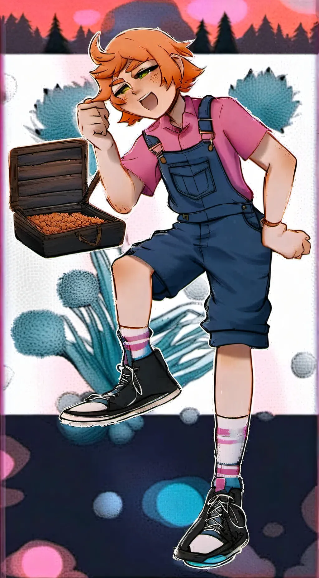 ai character: USUAL AFTON FAMM background