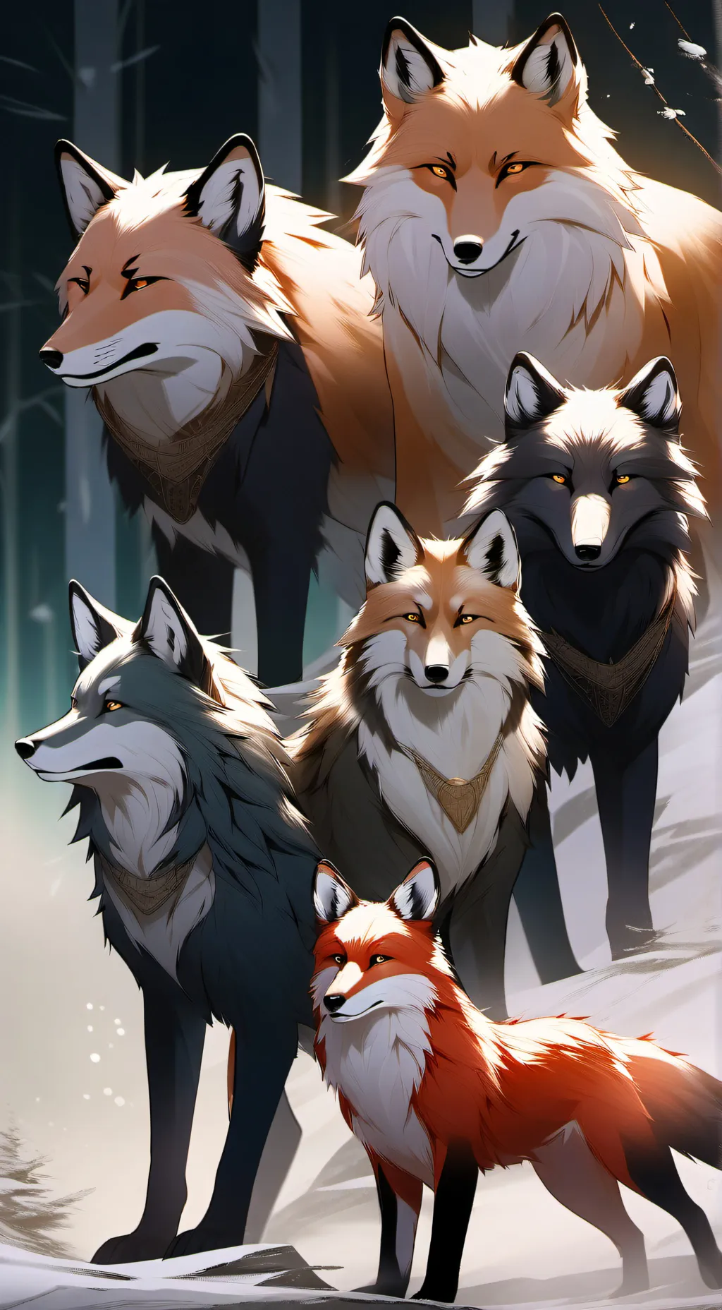 ai character: The Moonlit Tails background