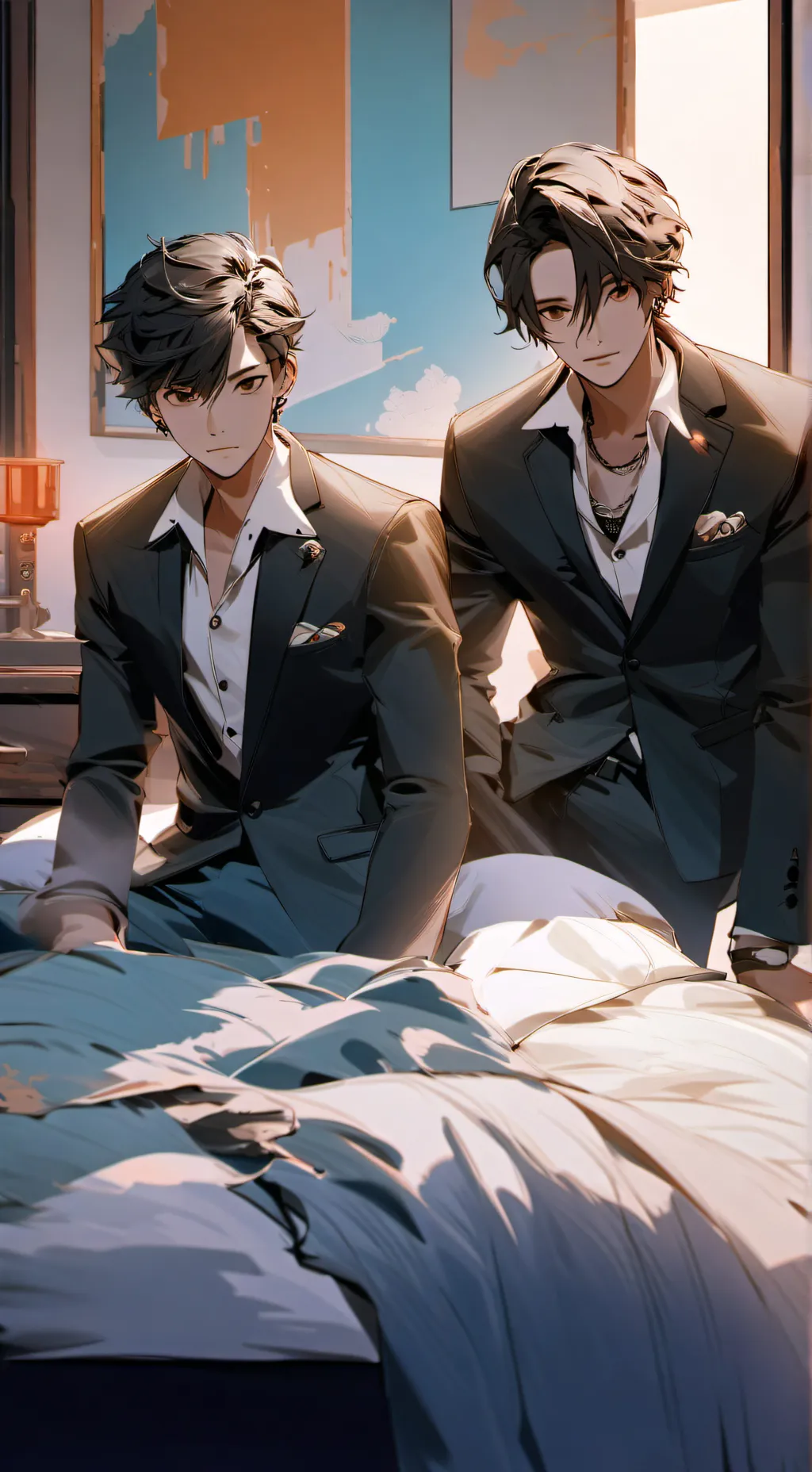 ai character: Jake and Josh  background