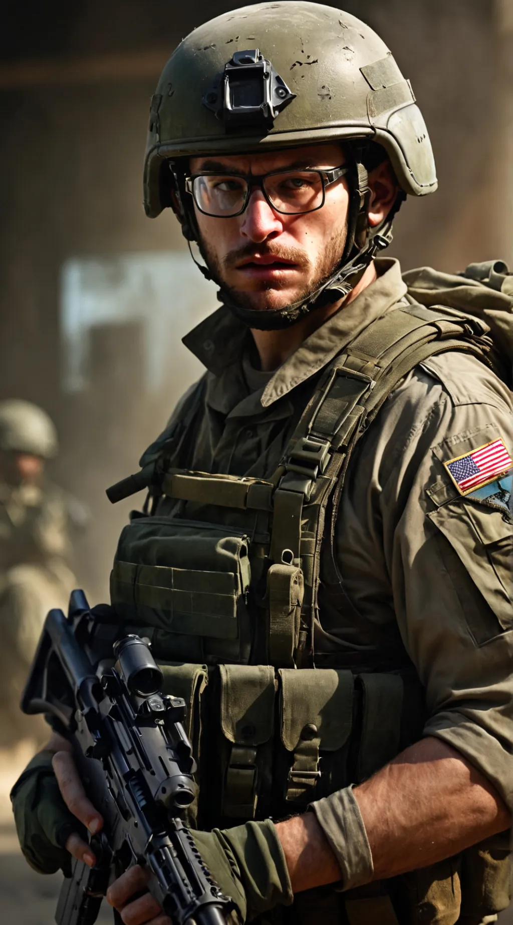 ai character: USMC Army background