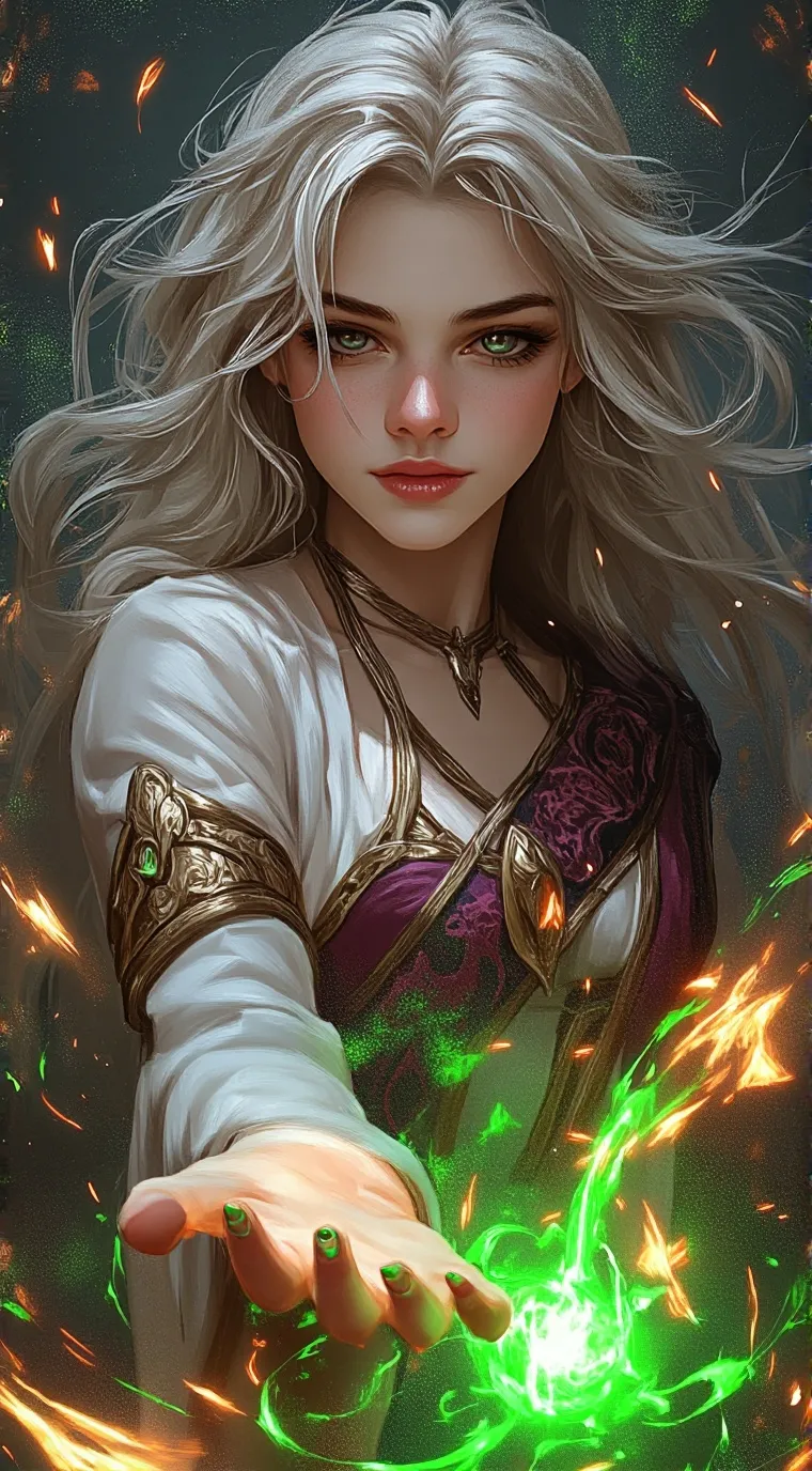 ai character: Green background