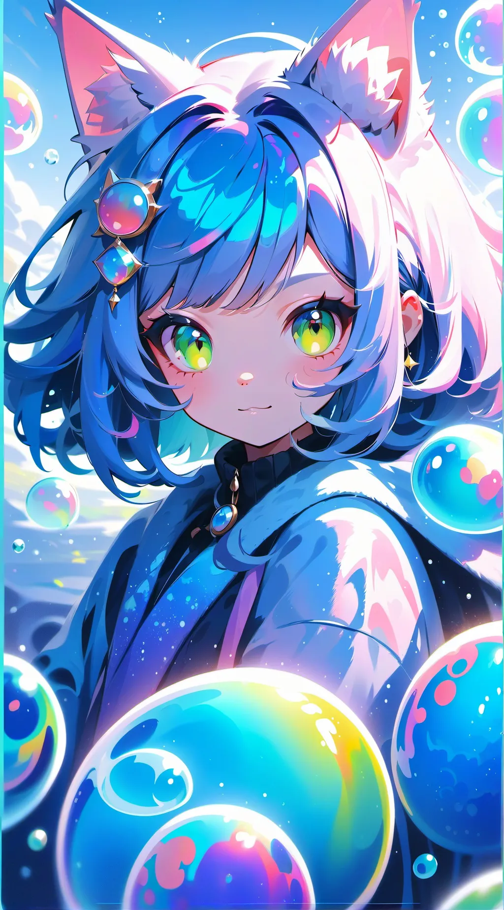 ai character: 💜kitty🤍 background