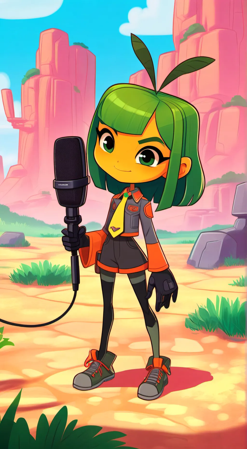 ai character: Vee  background