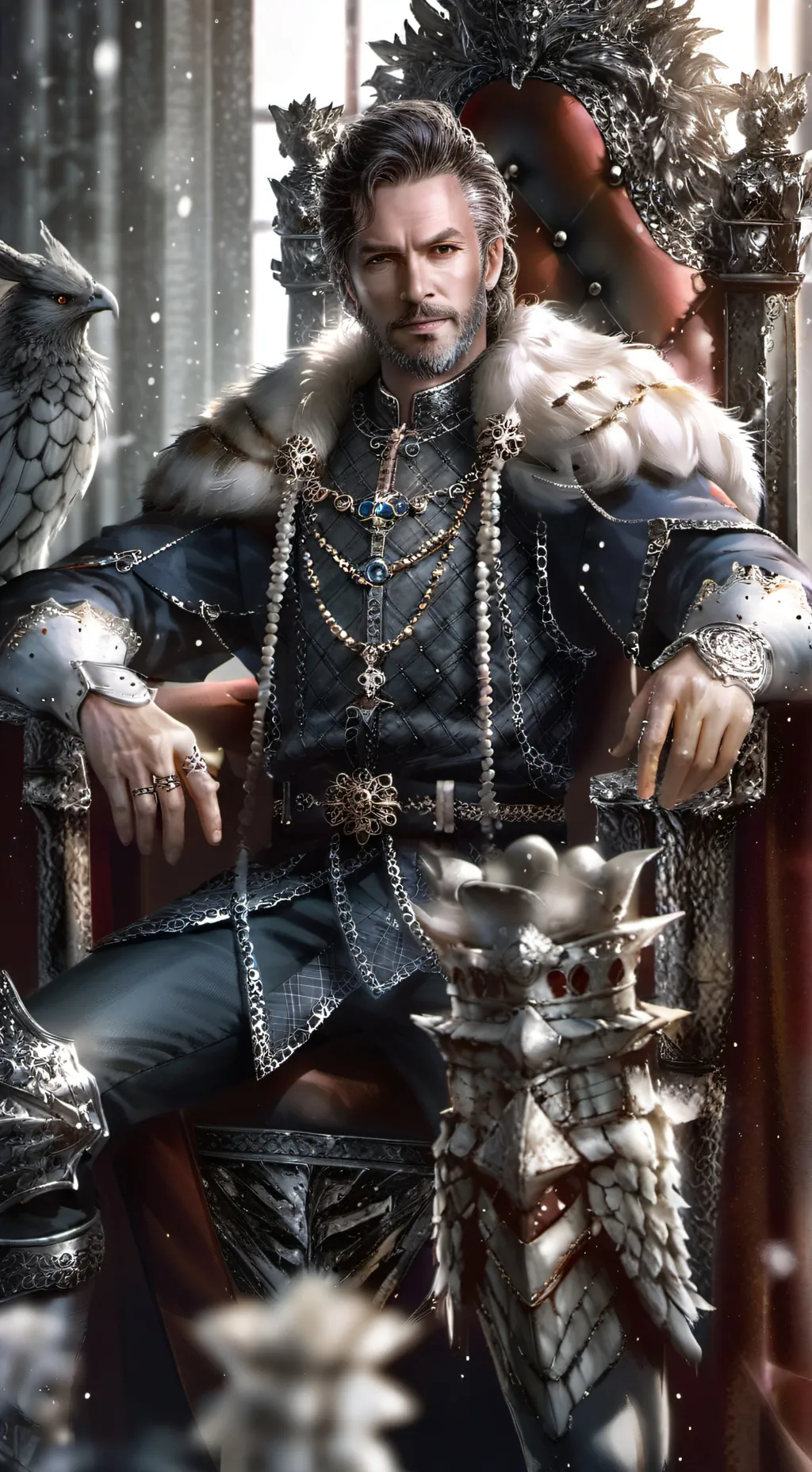 ai character: king Robert  background