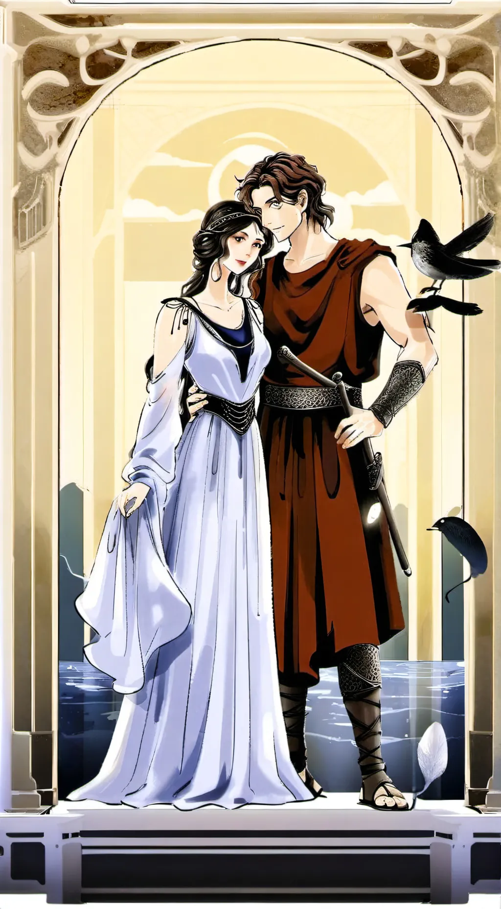 ai character: Odysseus Penelope background