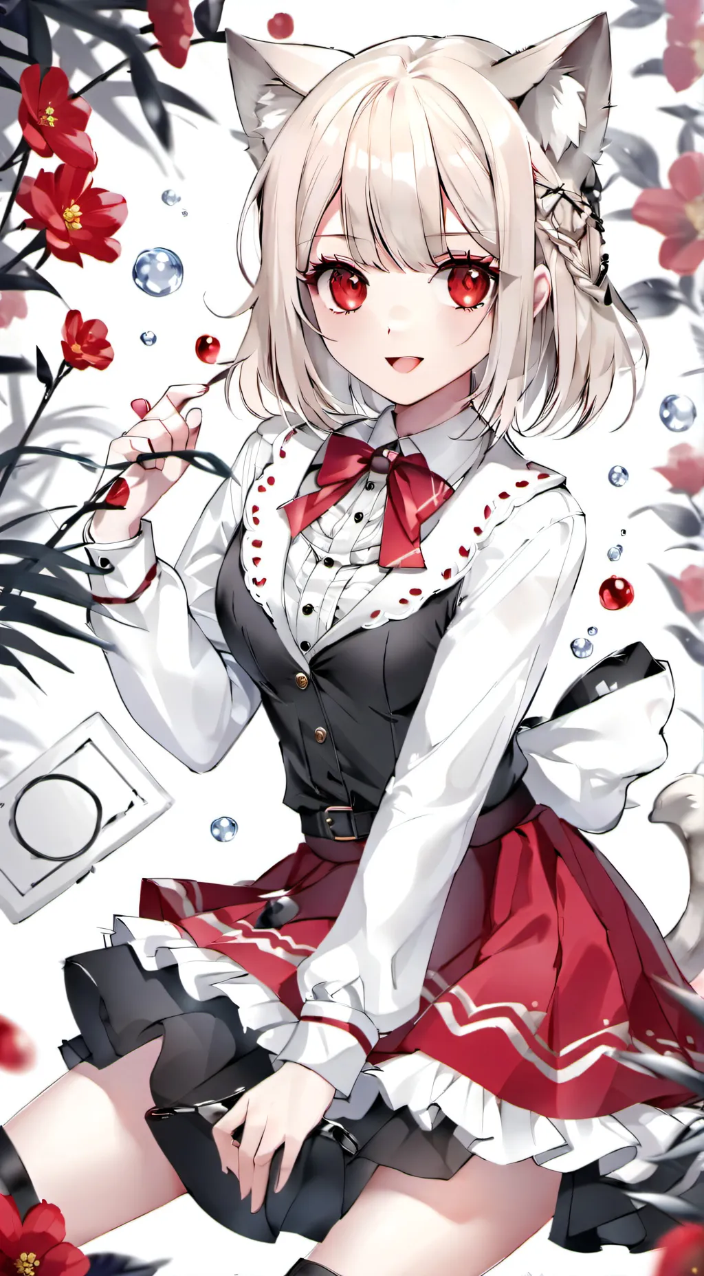 ai character: cute cat Emily background