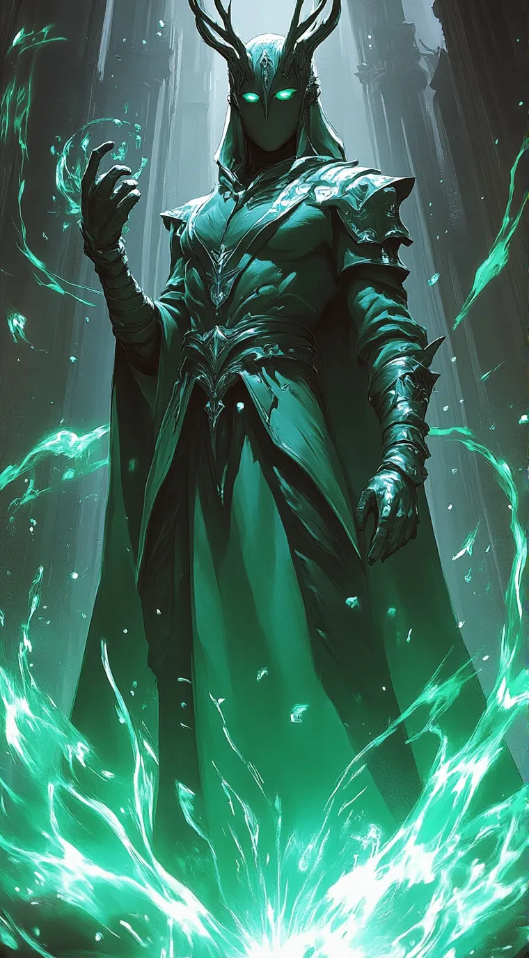 ai character: mundo sombrio background