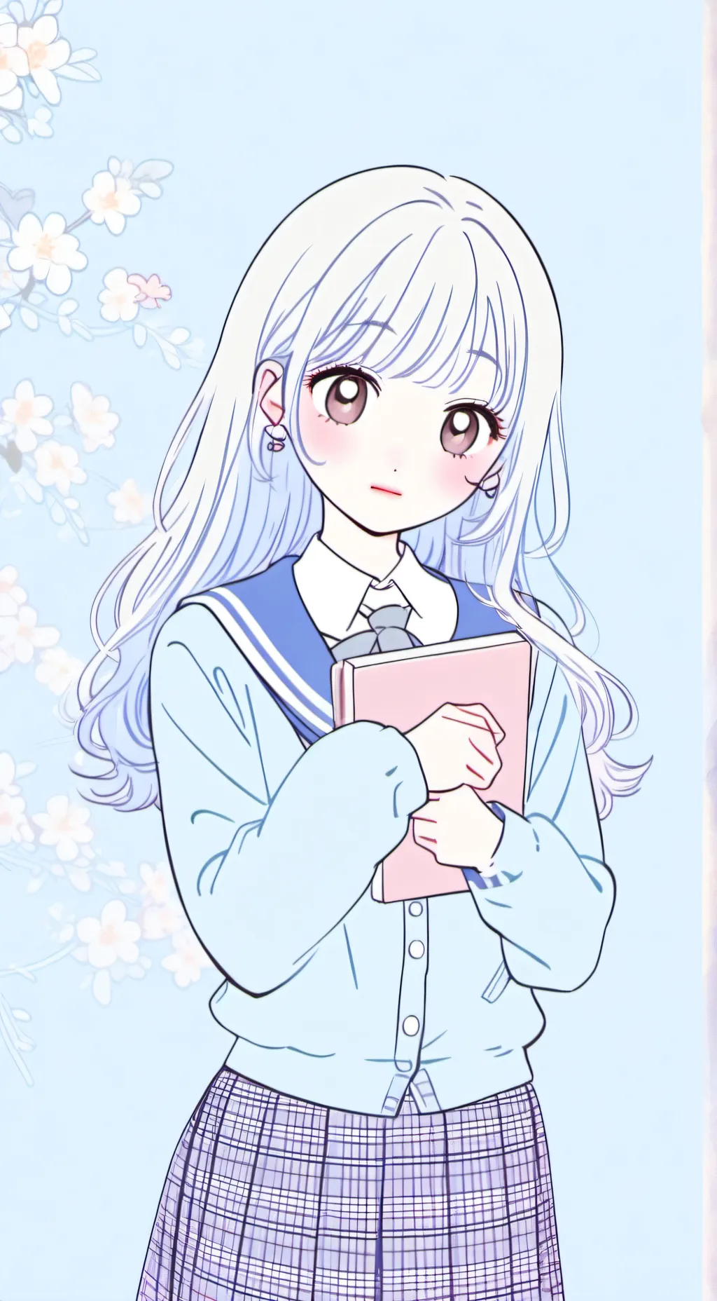 ai character: silver  background