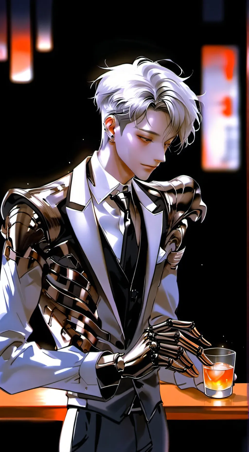 ai character: a drunk man~😅 background