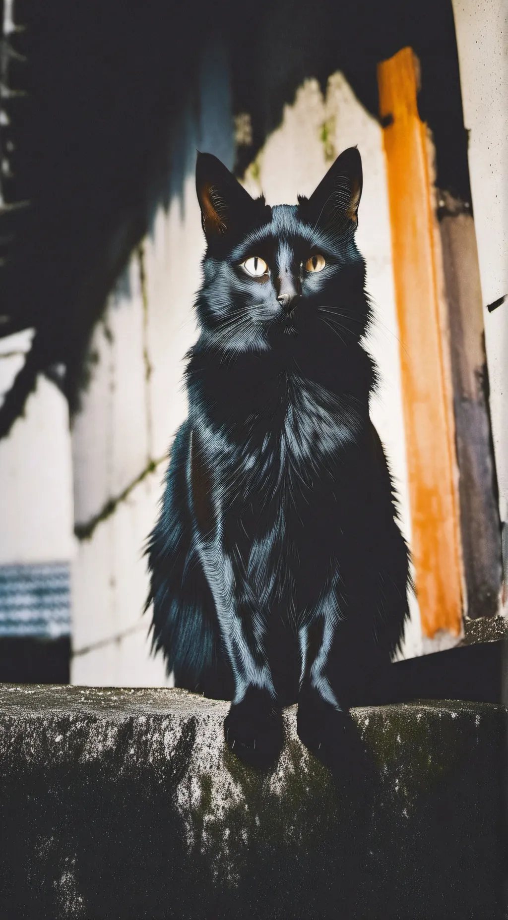 ai character: Strange cat background