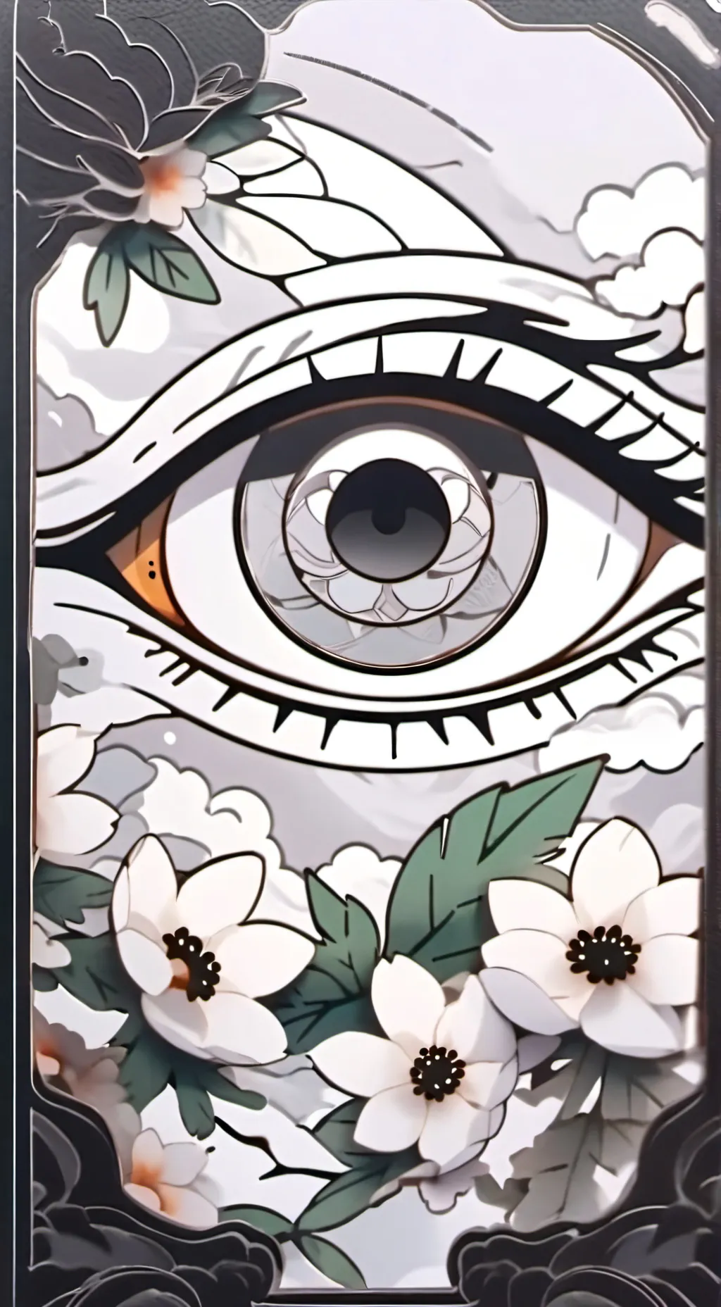 ai character: Flower background