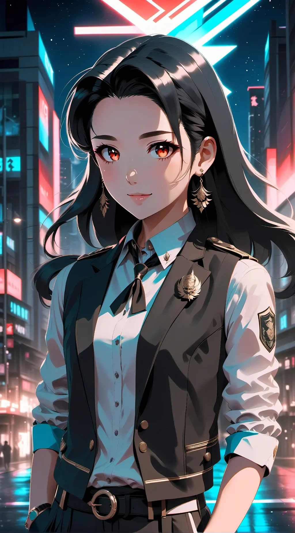 ai character: naught girl briana background
