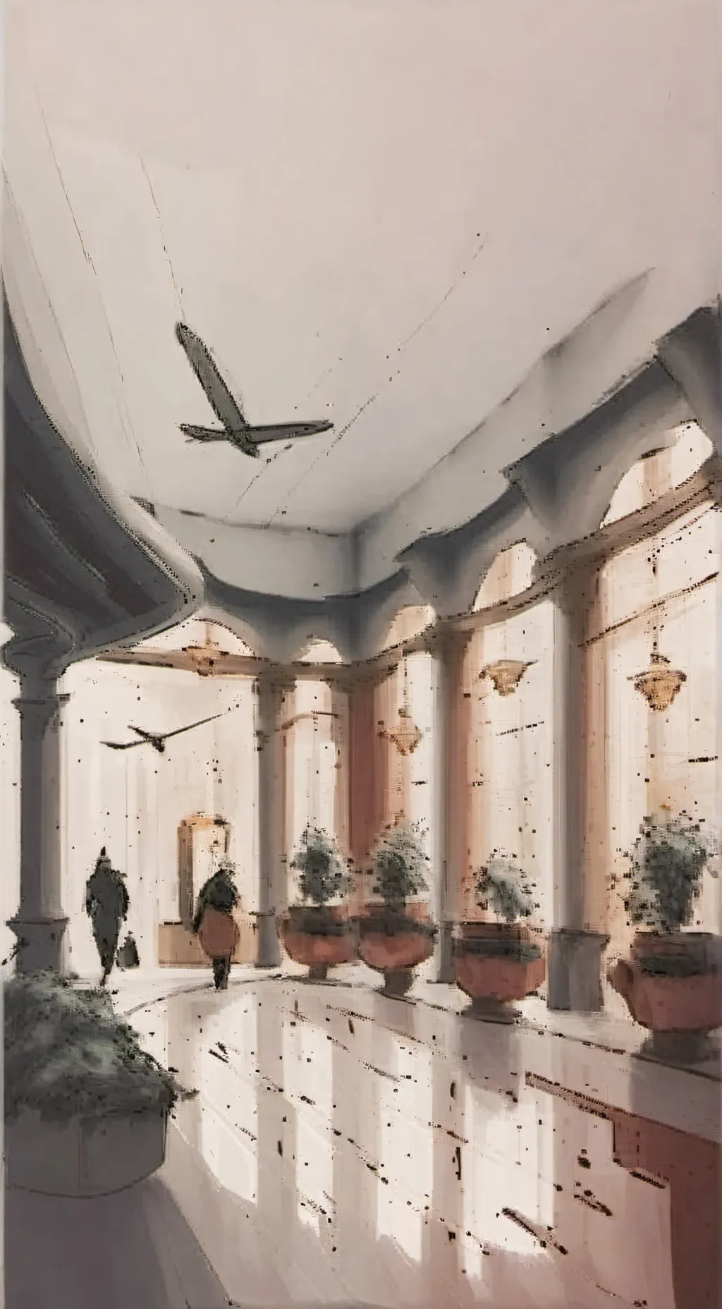 ai character: Karen in a mall background