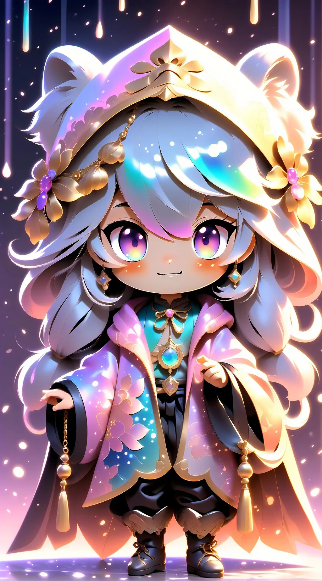 ai character: enjoy happiness background