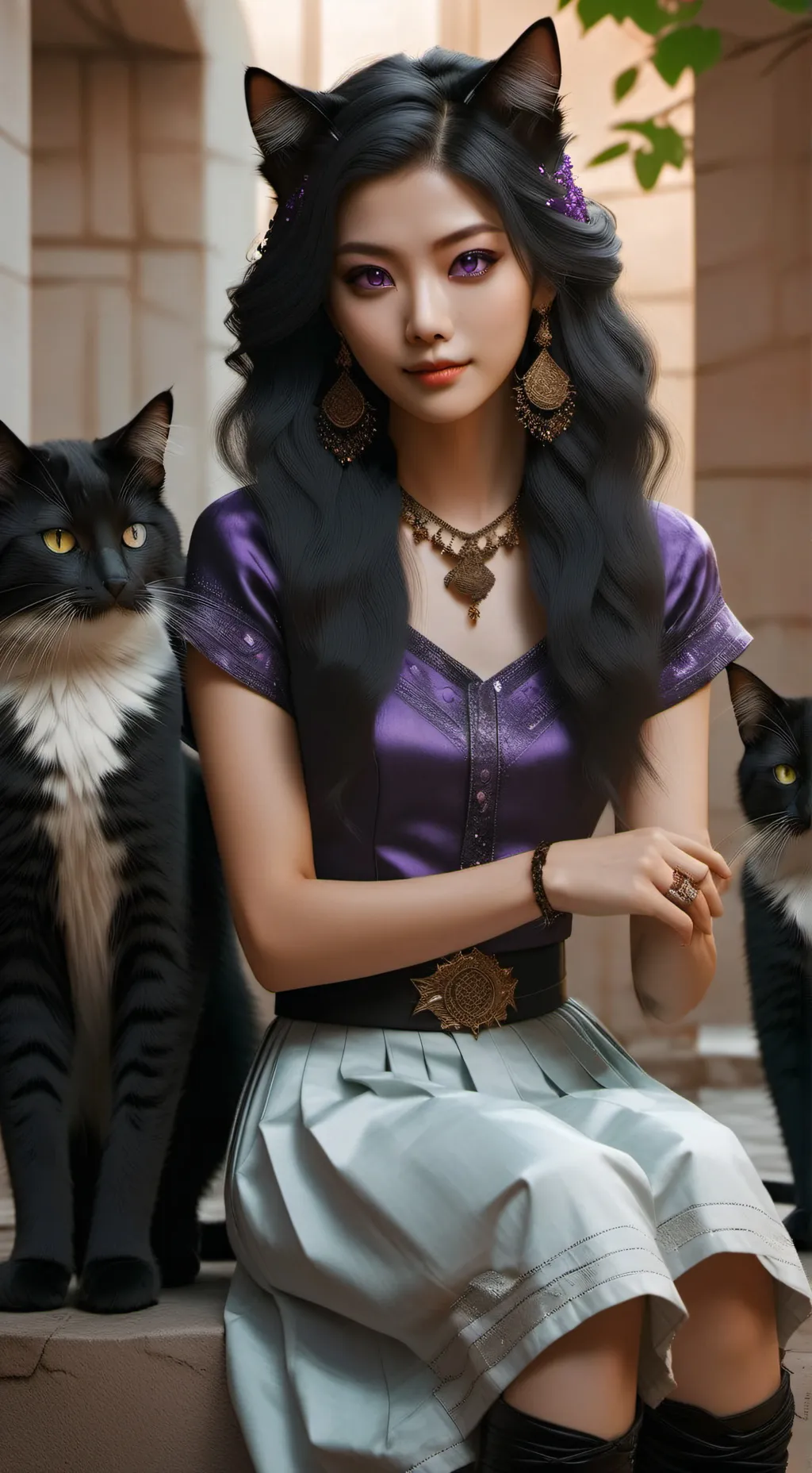 ai character: Cat background