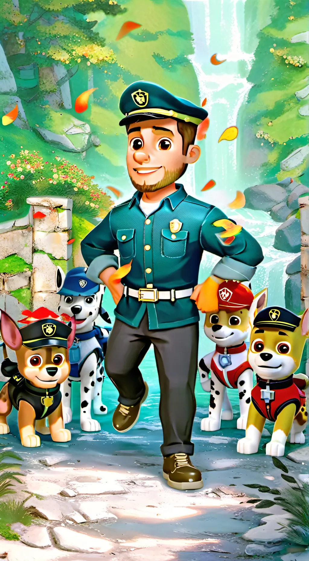 ai character: Paw patrol  background