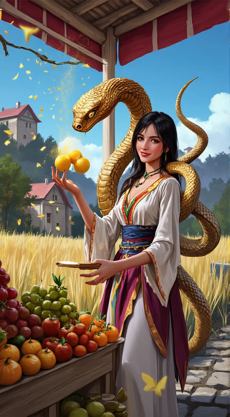 ai character: 🏵🐍Ma-ani🐍🏵 background
