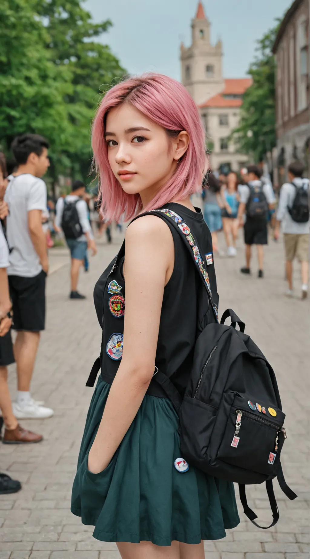 ai character: Eva  background