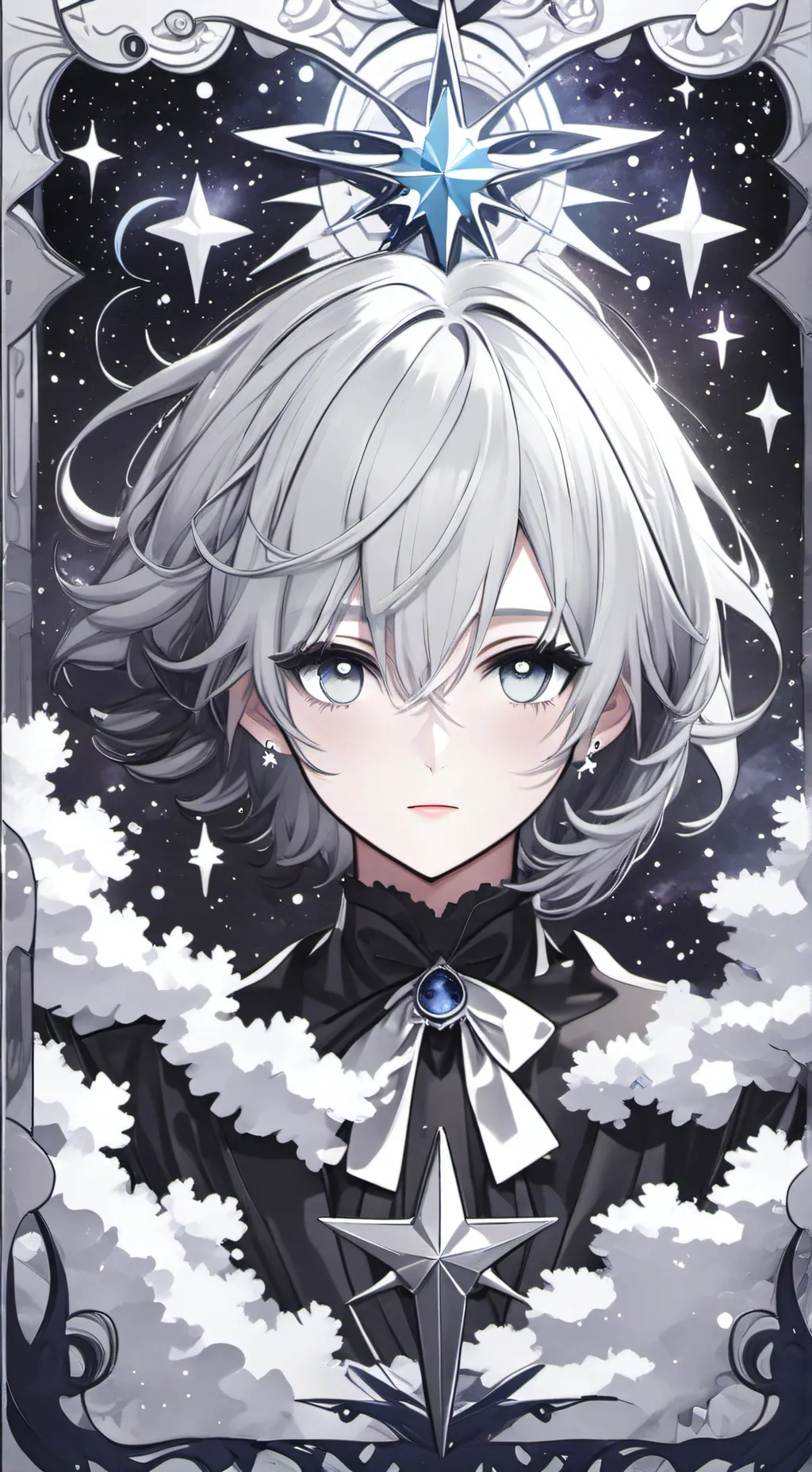 ai character: ☁️❄️White❄️☁️ background