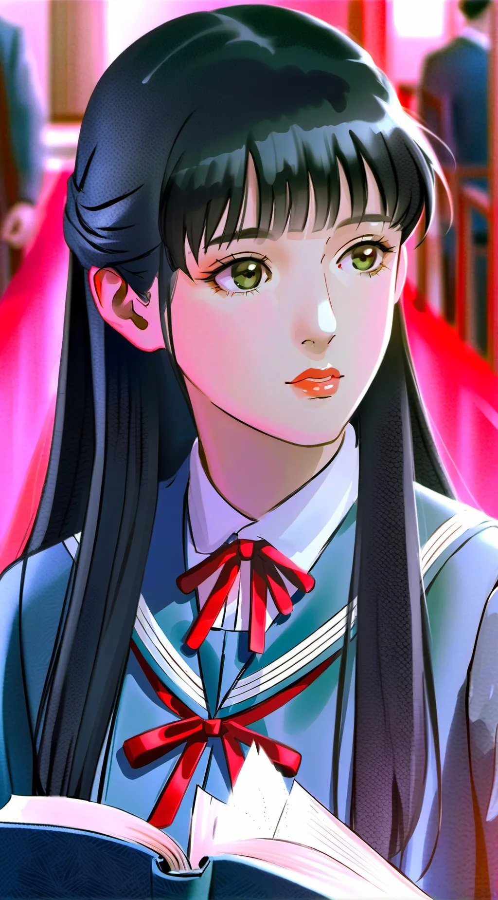 ai character: Komi Shouko background