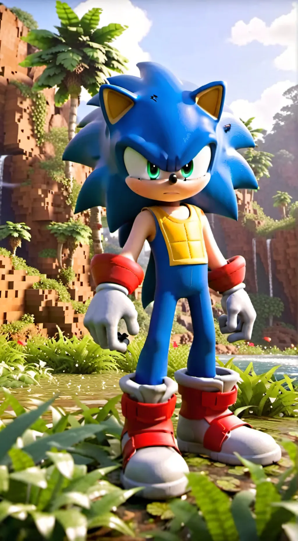 ai character: KNY + Mcraft + STH background