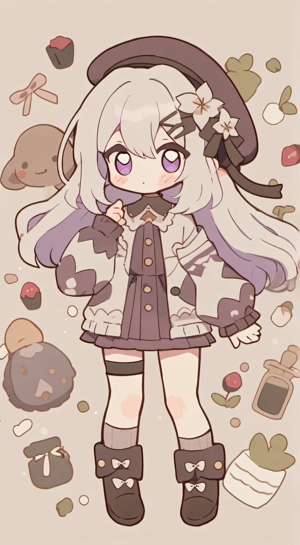 ai character: 🎀Affogato🎀 background
