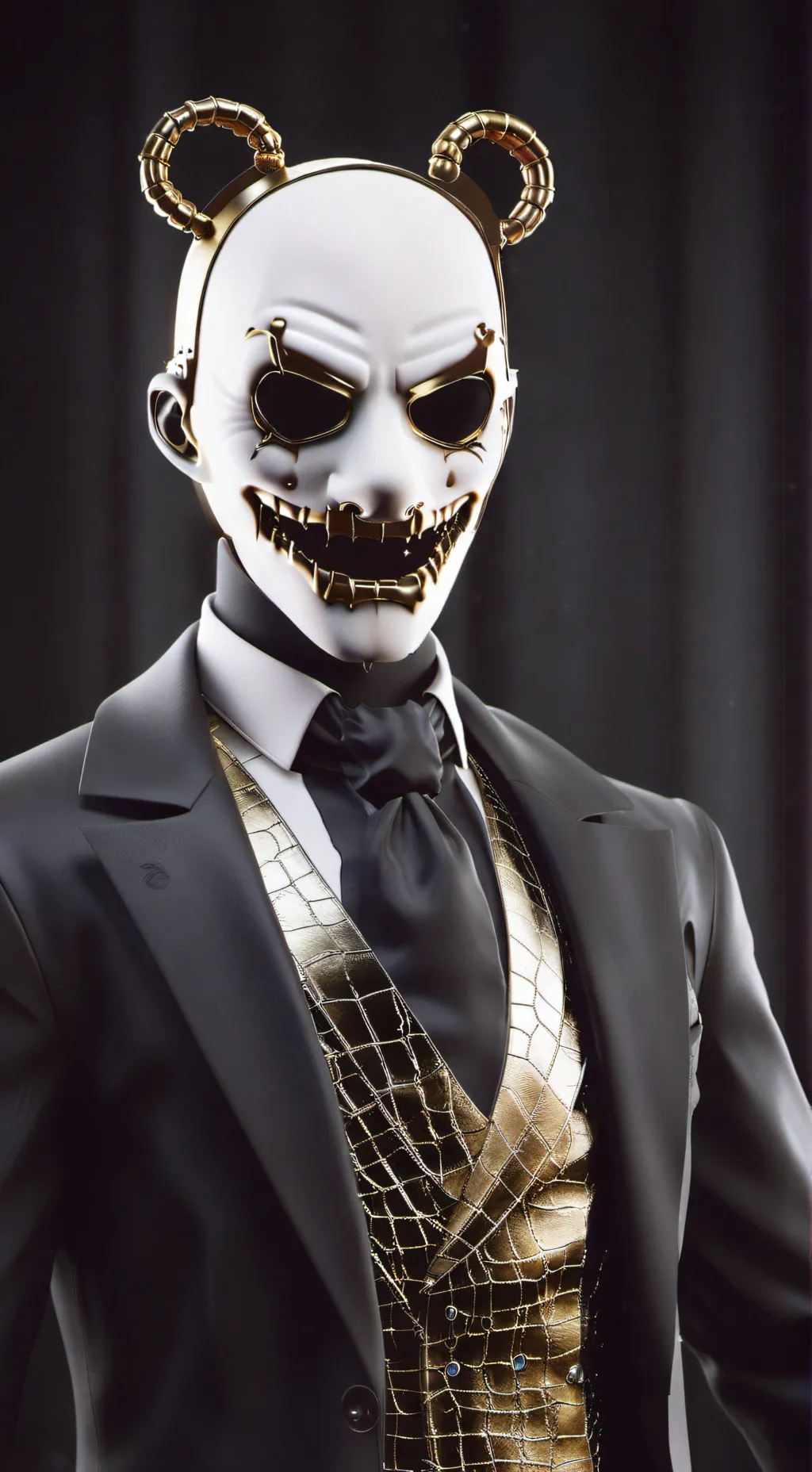 ai character: scary man  background