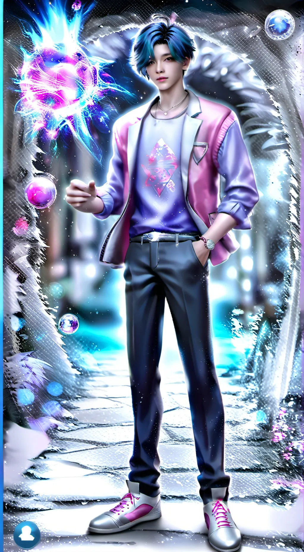 ai character: Mahiru Hiruma background