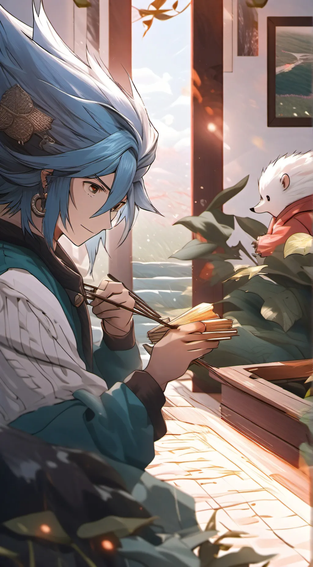 ai character: rl Sonic  background