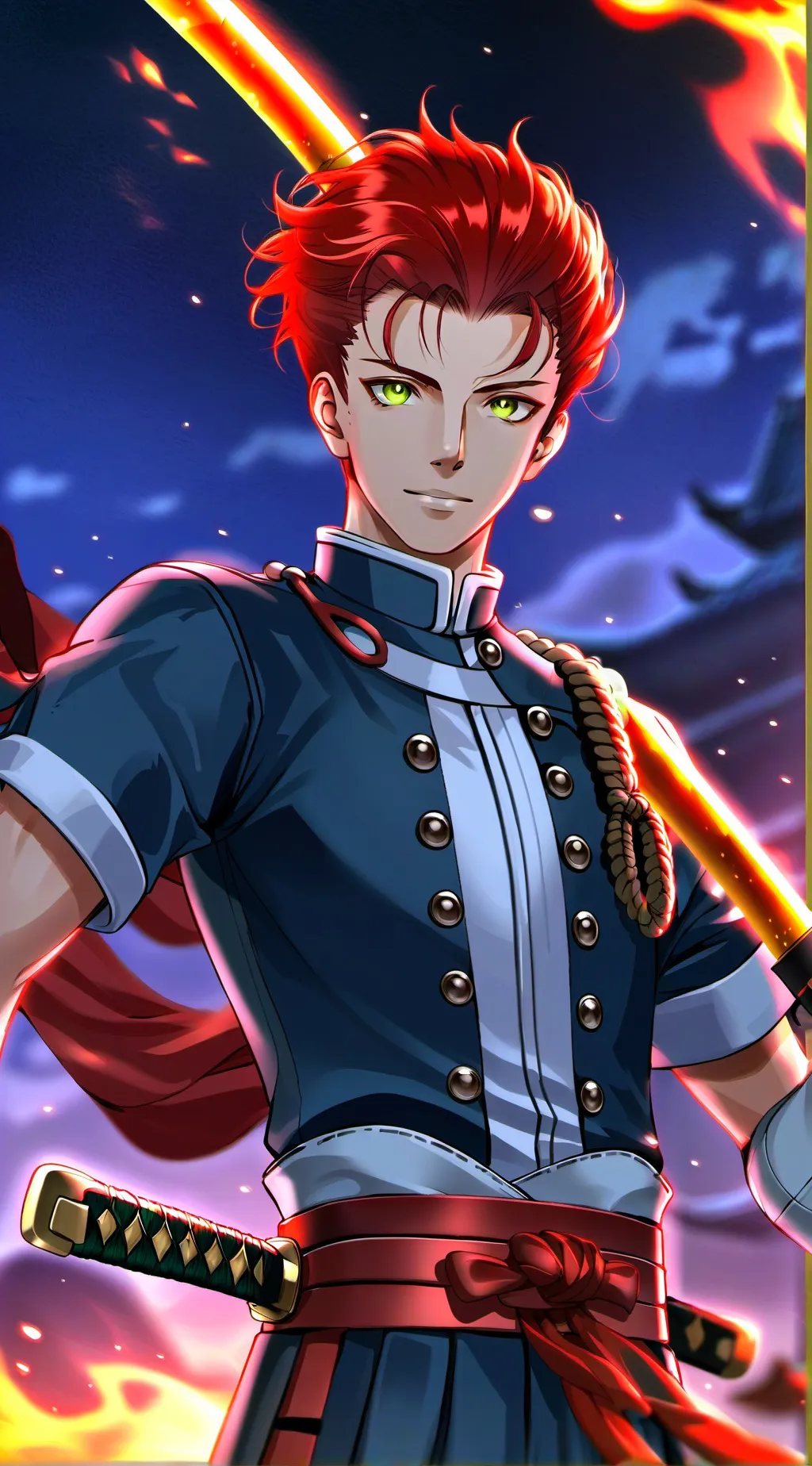 ai character: Rengoku Kyojuro background