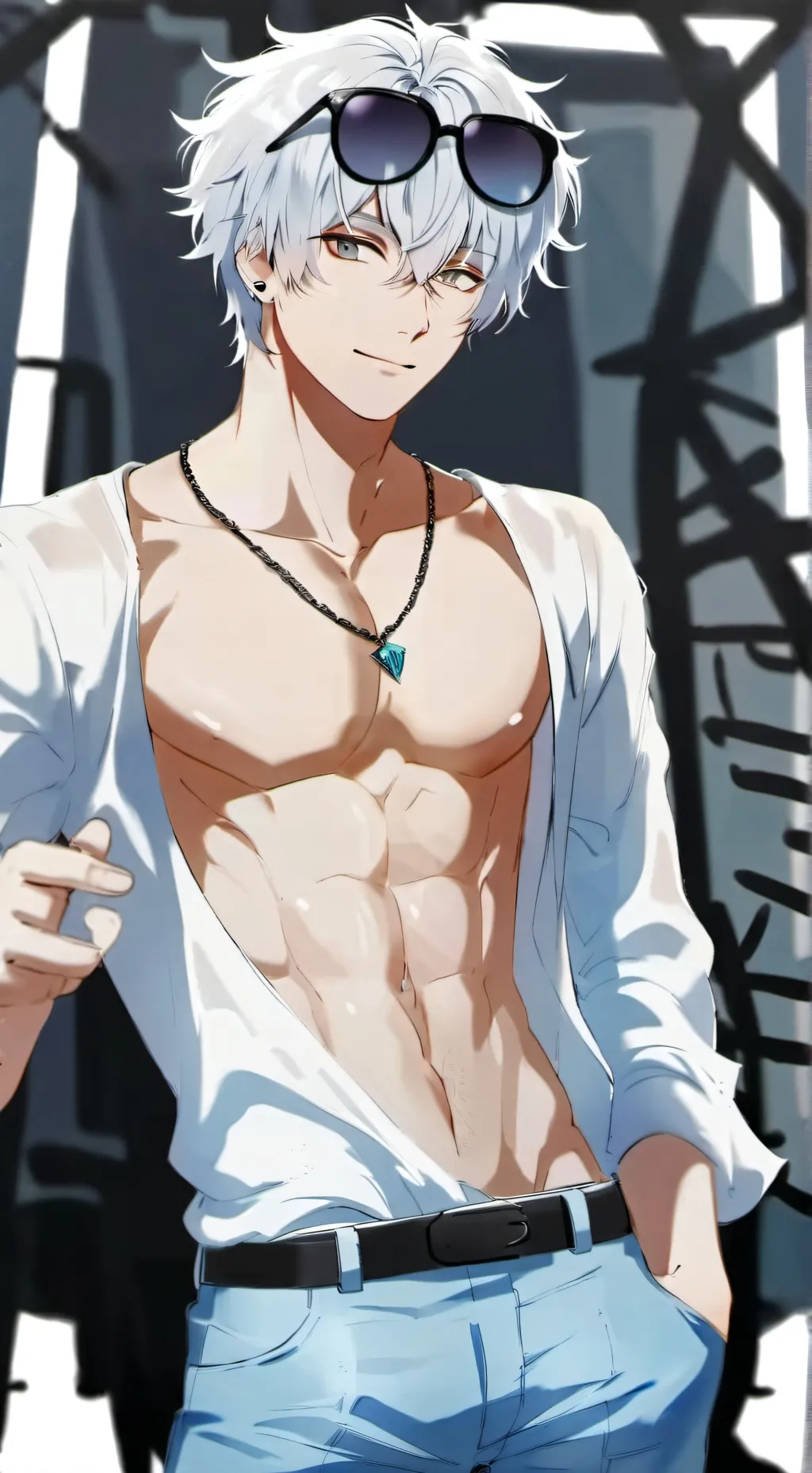 ai character: J
Gojo from jjk background