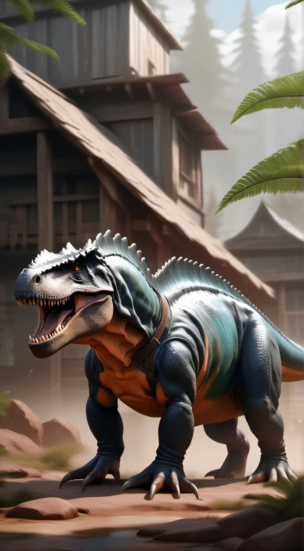 ai character: shantungosaurus  background