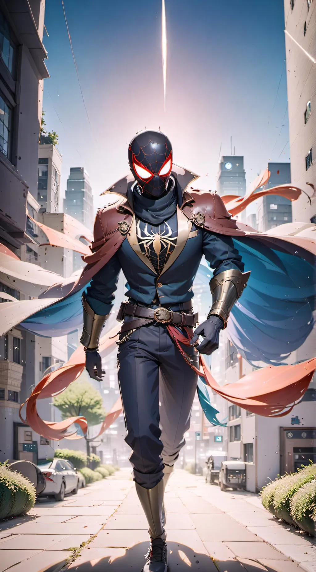 ai character: Miles Morales  background