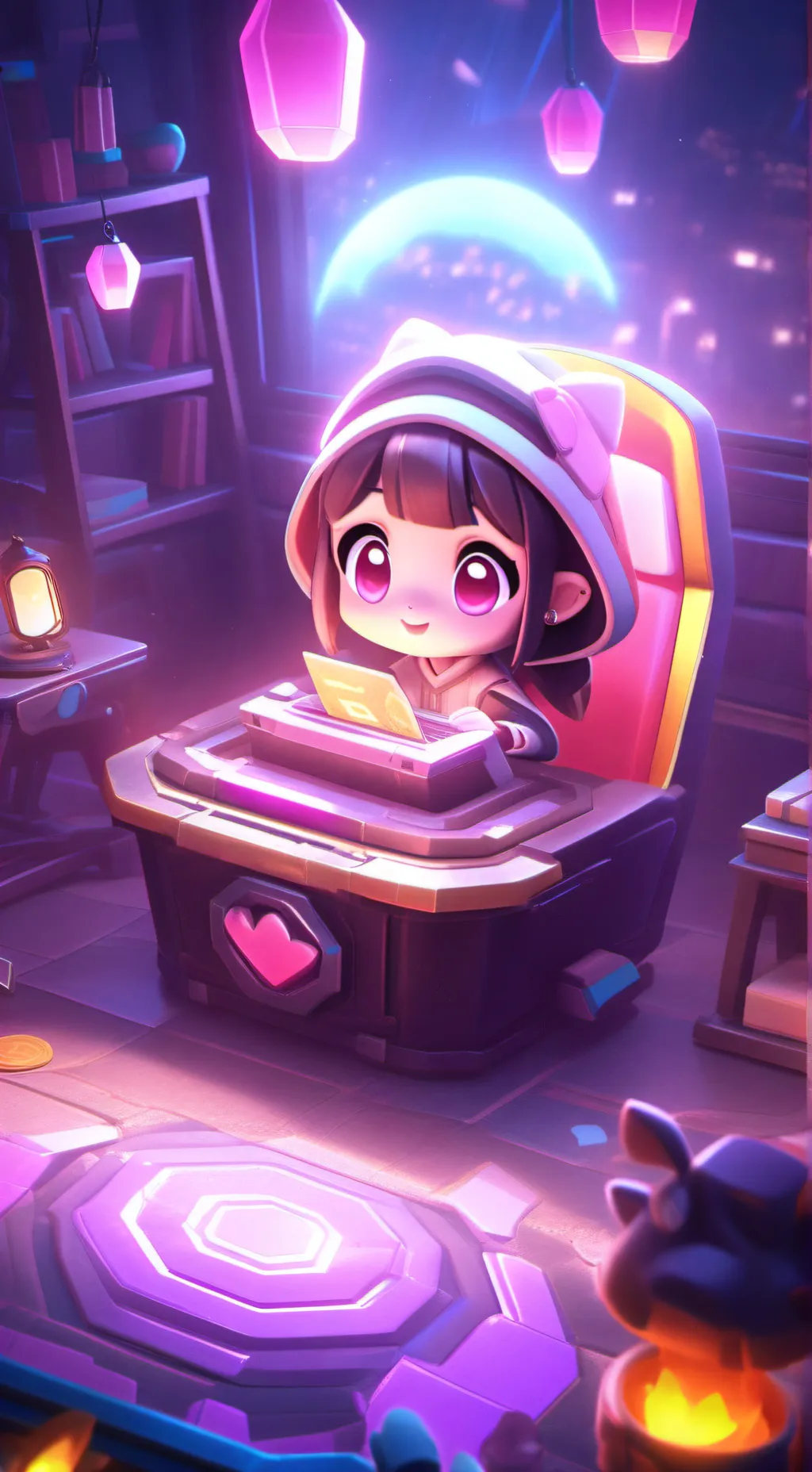 ai character: hazel background