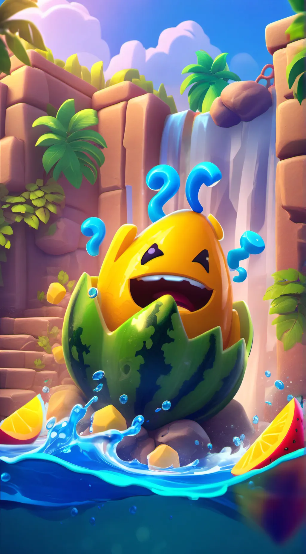 ai character: fruta humo 💨 background