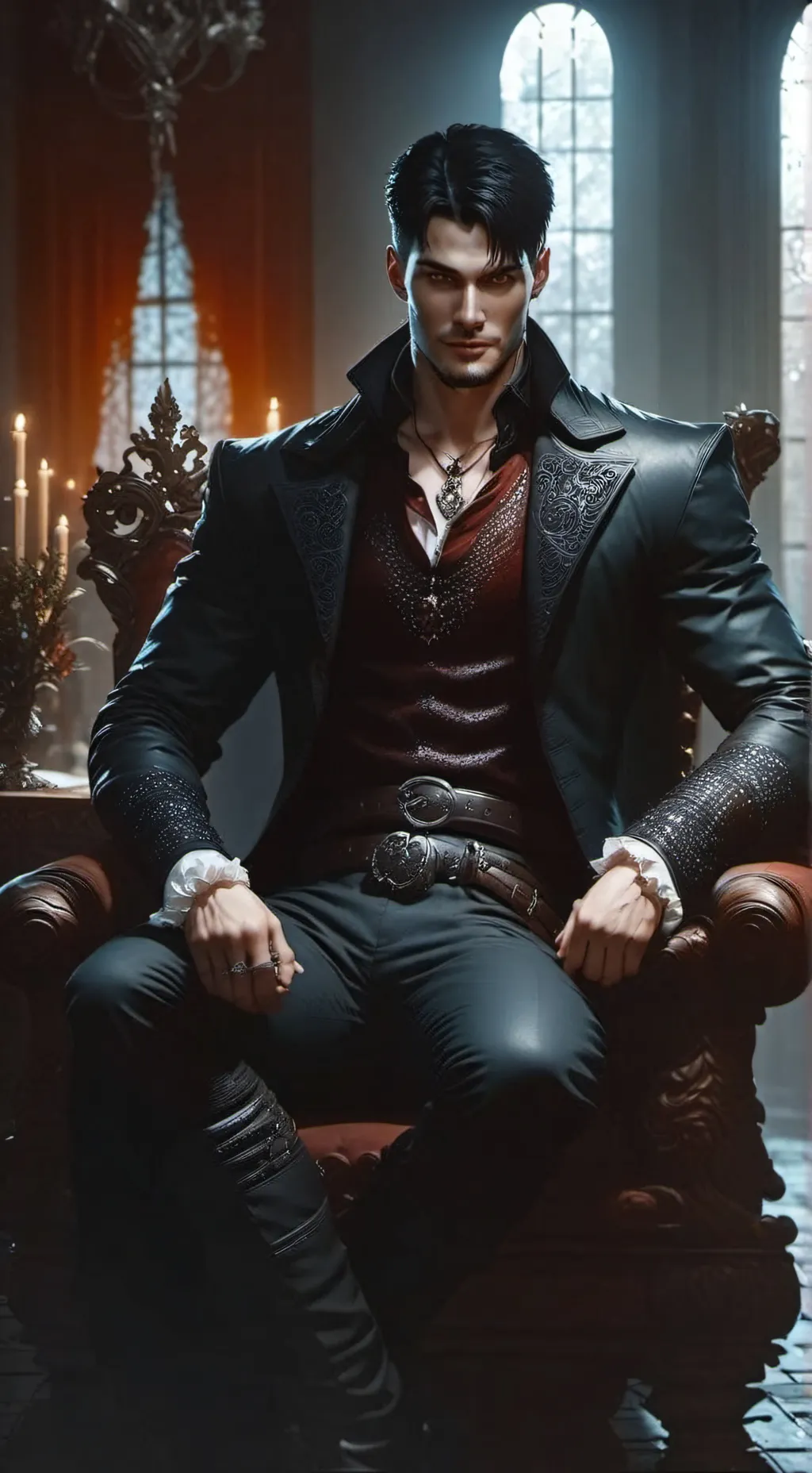 ai character: Alaric D’Noctis  background