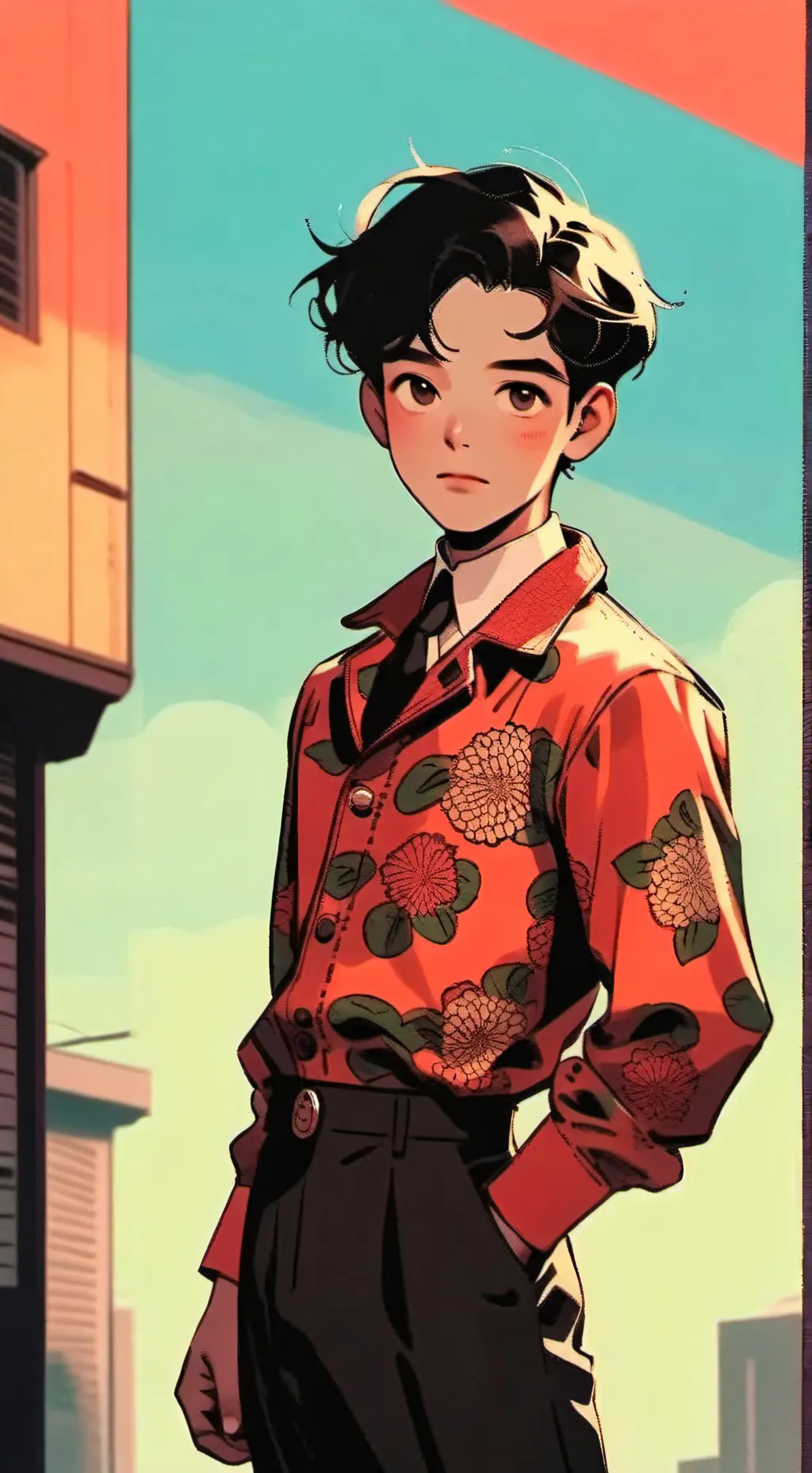 ai character: femboy roommate  background