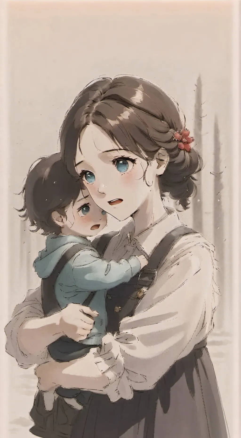 ai character: stomrm background